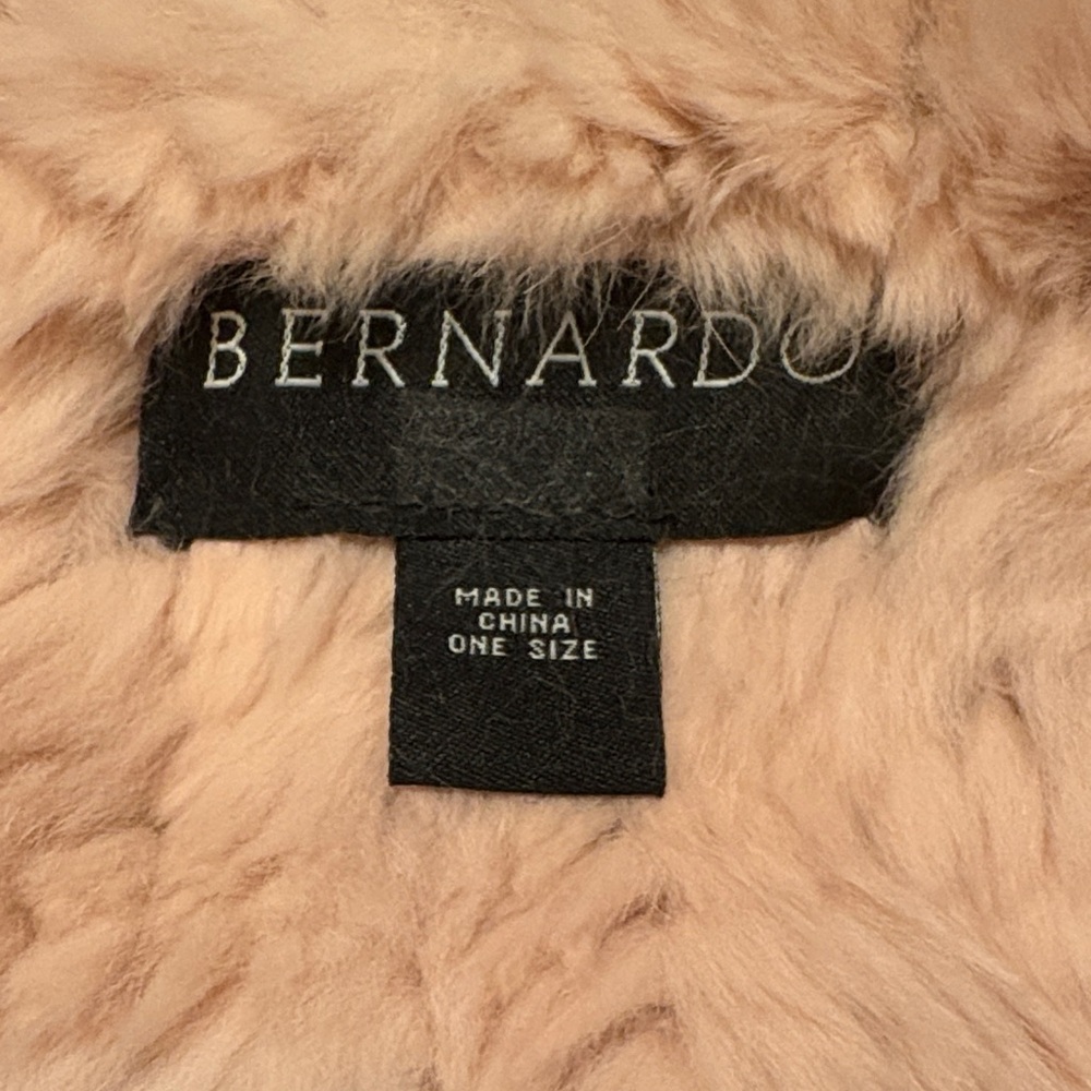 Pink 100% Rabbit Fur Poncho - Picture 8 of 10